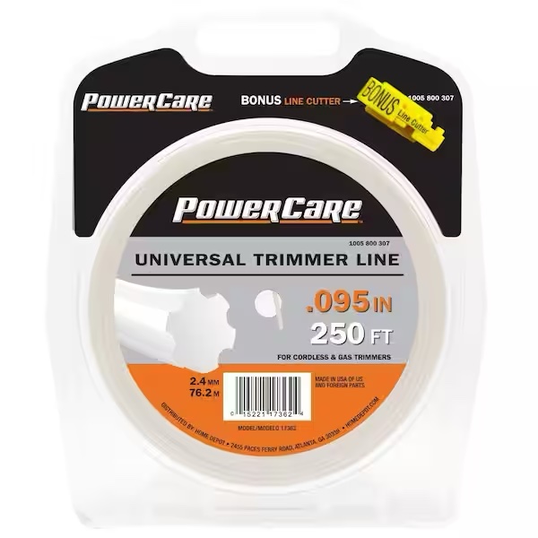 Powercare Universal Fit .095 in. x 250 ft. Gear Replacement Line for Gas and Select Cordless String Grass Trimmer/Lawn Edger