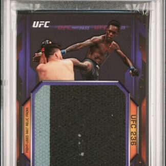 2020 Israel Adesanya Jumbo Fight-Used Mat Relic /25 PSA Population 1/1 *RARE*