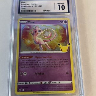 Pokémon TCG Mew Celebrations 011/025 Holo Holo Rare CGC 10 Gem Mint