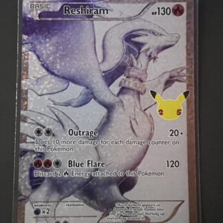 Pokemon Celebrations 25th Anniversary Reshiram #113/114 Full Art Rare Fresh Pull