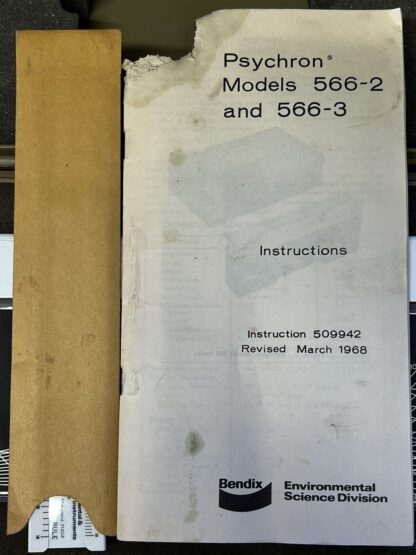 Psychrometer Model 566 Bendix Psychron