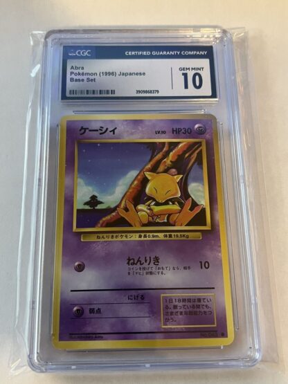 Pokemon 1996 Japanese Basic base Abra #63 Gem Mint CGC 10