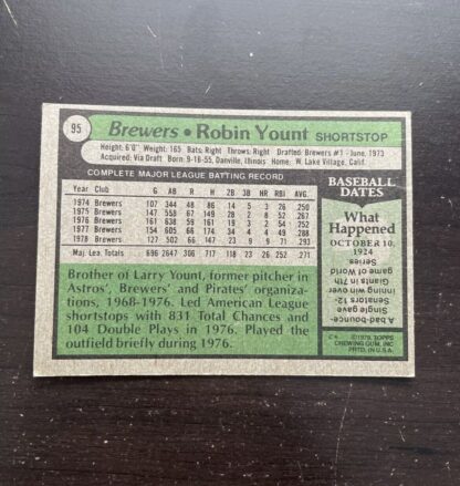 1979 Topps Robin Yount #95