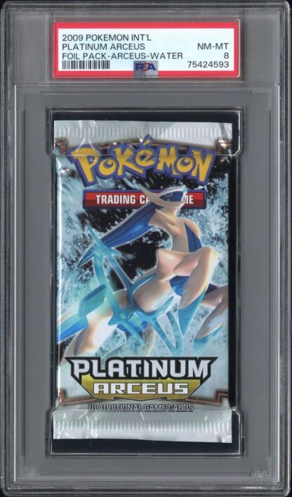 Platinum Arceus Booster Pack PSA 8 Pokemon Sealed Graded Arceus Water Art POP 9!