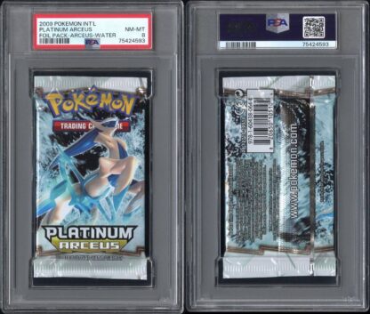 Platinum Arceus Booster Pack PSA 8 Pokemon Sealed Graded Arceus Water Art POP 9!