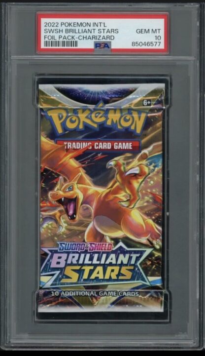 Pokemon PSA 10 Gem Mint Brilliant Stars FOIL Pack Charizard *RARE*