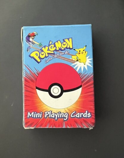 1999 POKEMON MINI PLAYING CARDS Full Deck Blue RARE 54 With Box Complete