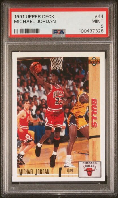 Auction #1 1991 Upper Deck #44 Michael Jordan Chicago Bulls HOF PSA 9 MINT