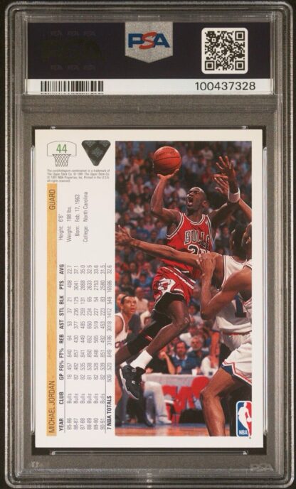 Auction #1 1991 Upper Deck #44 Michael Jordan Chicago Bulls HOF PSA 9 MINT