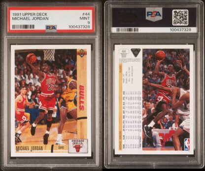 Auction #1 1991 Upper Deck #44 Michael Jordan Chicago Bulls HOF PSA 9 MINT