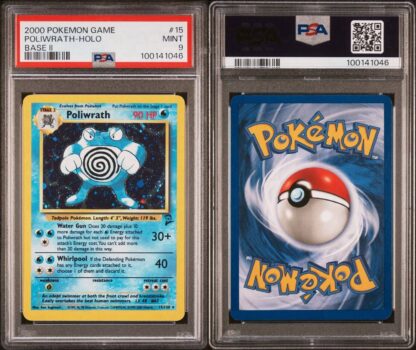 1999 Pokémon Game Base Set 2 #15 Poliwrath HOLO PSA 9 MINT!