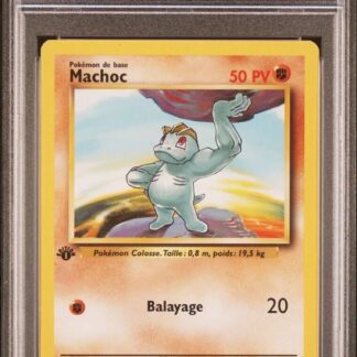 PSA 8 MINT French Machop (Machoc) Base 1st Edition Pokemon #52/102