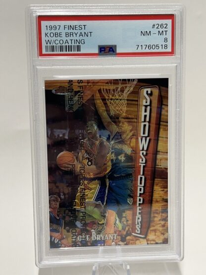 1997-98 Topps Finest Kobe Bryant w/Coating #262 PSA 8 Lakers