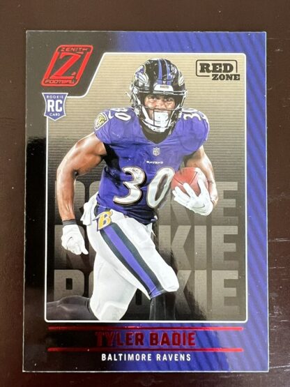 2022 Panini Zenith Football #179 TYLER BADIE RC Rookie Card! Red Parallel!