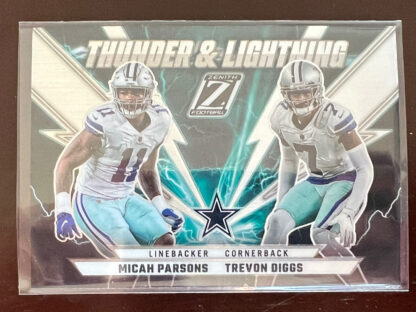 2022 Zenith Micah Parsons Trevon Diggs Prizm Thunder & Lightning #TL-MT Cowboys